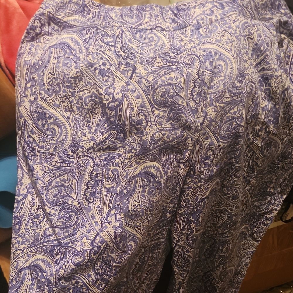 Appleseed's Purple Paisley Capris